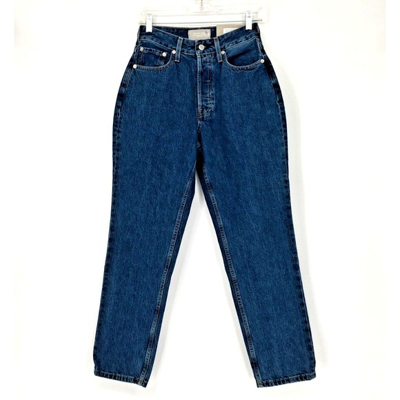 NWT Everlane Women 27 The Curvy 90's Cheeky Straight Med Blue Jean 100% Cotton - Picture 2 of 8